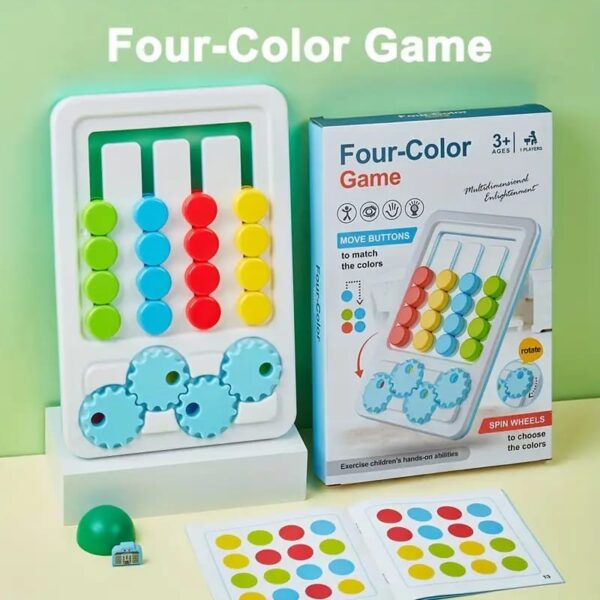 2 in 1 Four Color Matching Gear Pattern Logic Game – Learning Toys