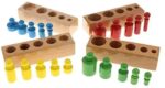 Set of 4 Wooden Montessori Cylinder Blocks - Image 3