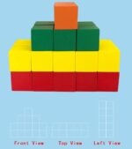 Colorful Wooden Building Blocks Cube 100 pieces - Image 5