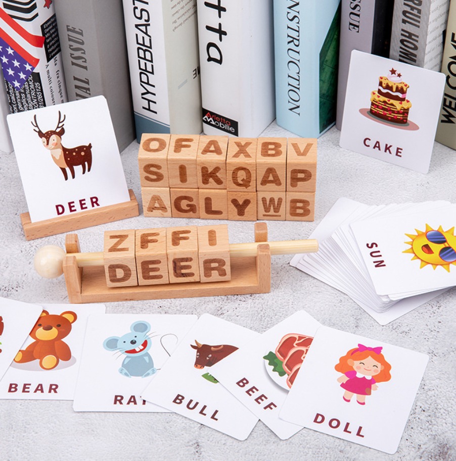 Vocabulary Building Wooden Learning Game