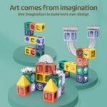 STEM Marble Run Magnetic Stacking Blocks with Dolls - Image 5