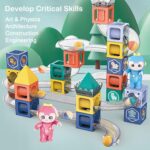 STEM Marble Run Magnetic Stacking Blocks with Dolls - Image 2