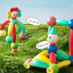 DIY Magnetic Building Sticks Construction Blocks 26 pieces