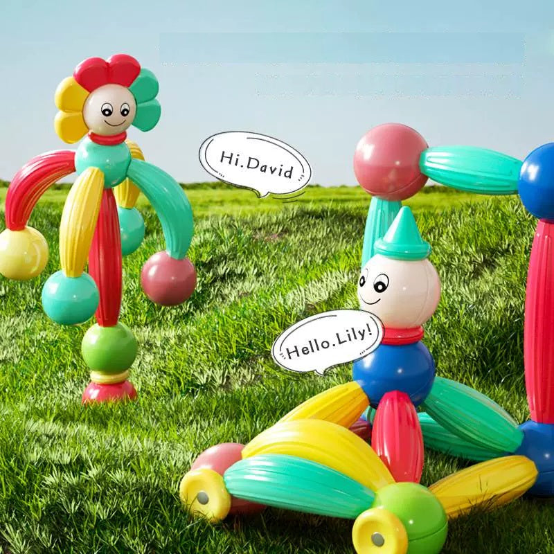 DIY Magnetic Building Sticks Construction Blocks 26 pieces