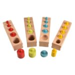 Set of 4 Wooden Montessori Cylinder Blocks - Image 6