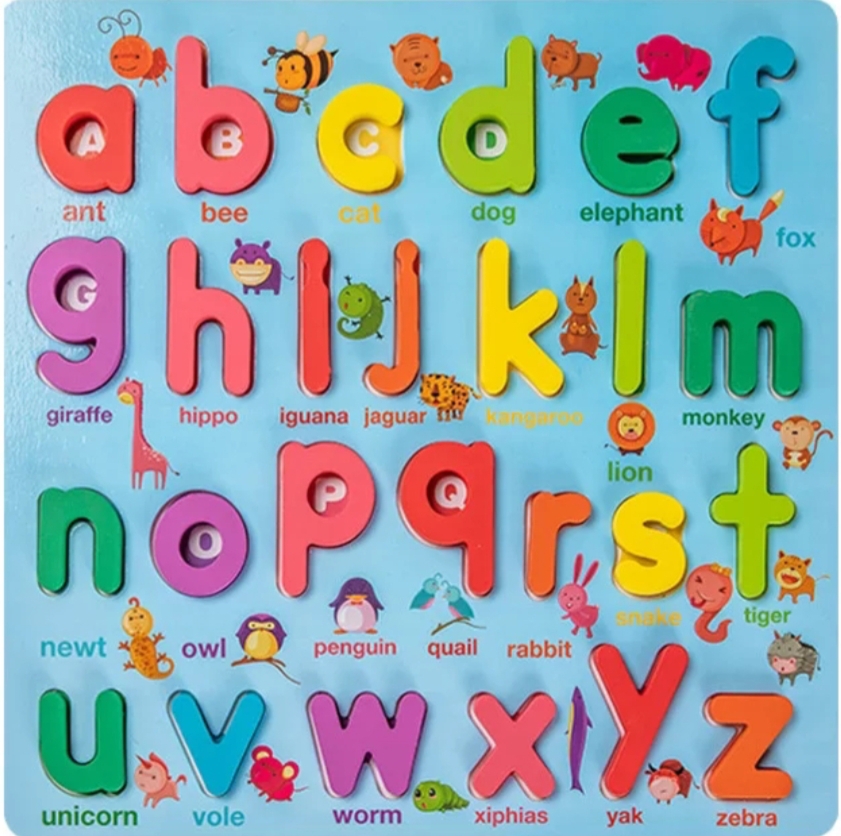 Wooden Alphabet letter Learning Board with Spelling