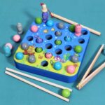 Wooden Magnetic Fishing & Bead Holder Kit