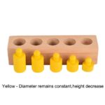 Set of 4 Wooden Montessori Cylinder Blocks - Image 7