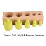 Set of 4 Wooden Montessori Cylinder Blocks - Image 8