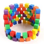 Colorful Wooden Building Blocks Cube 100 pieces - Image 4