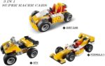 Architect Super Racer Bricks Toys 121 Pieces 3 Models - Image 3