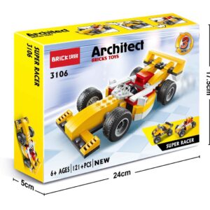 Architect Super Racer Bricks Toys 121 Pieces 3 Models