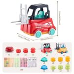 Kids Engineer Truck Forklift Transport Car Sorting Matching Challenge Game - Image 4