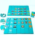 wooden alphabets and fruits matching game