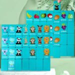 wooden alphabets and fruits matching game
