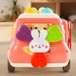 6 in 1 activity learners car for kids,xylophone,gear,hammering,fishing,light and sound