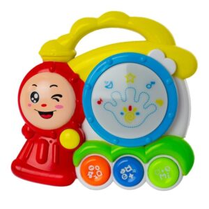baby hand beat drum with light and sound