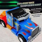 robot deform car with light and sound