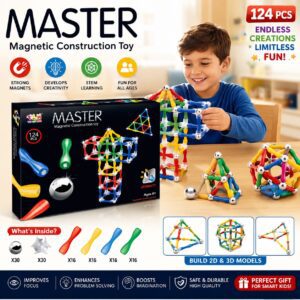 magnetic construction set 124 pieces