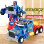 robot deform car with light and sound