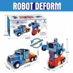 robot deform car with light and sound