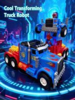 robot deform car with light and sound