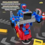 robot deform car with light and sound