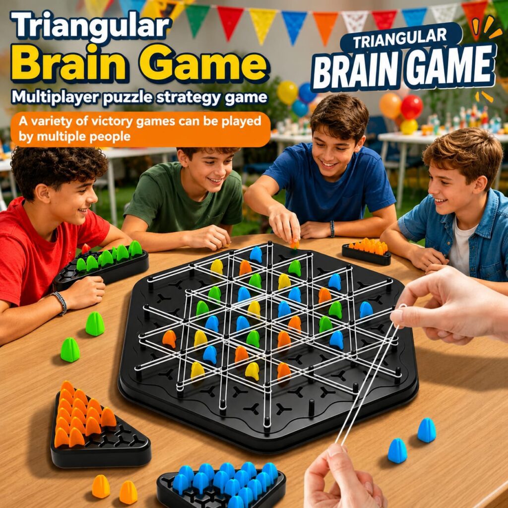 triangular chain chess family board game