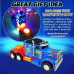 robot deform car with light and sound