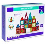 Magnetic DIY" 32-piece magnetic building tile set designed for children aged 3 years and up